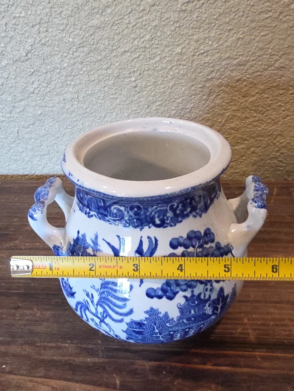 Antique English Blue Willow Lidded Vegetable Tureen W. Adams & Co Staffordshire
